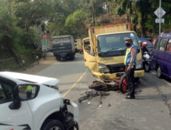 Ngeri 3 Orang Baru Keluar Toko Ditabrak Truk di Sukabumi, 1 Pria Tewas