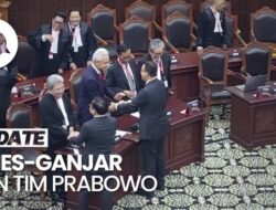 Momen Anies-Ganjar Sapa Tim Prabowo-Gibran Jelang Putusan MK