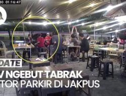 Detik-detik CRV Ngebut Tabrak 7 Motor yang Parkir di Jakpus Lalu Kabur