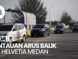 Arus Balik Lebaran, Volume Kendaraan di Tol Helvetia Medan Meningkat