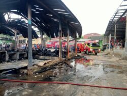 Digaris Polisi, Begini Penampakan Lapak Pasar TU Kemang Bogor yang Terbakar