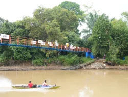 Warga Desa Lubuk Dalam Sumsel Dapat Bantuan Jembatan Gantung dari BRI