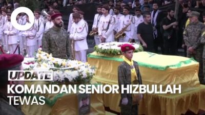 Hizbullah Gelar Upacara Pemakaman Komandan yang Tewas dalam Serangan Israel