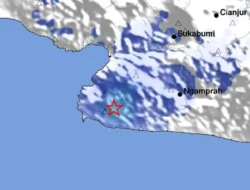 Gempa M 4,3 Terjadi di Sukabumi