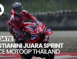 Video Bastianini Juara Sprint Race MotoGP Thailand, Martin-Bagnaia Sengit