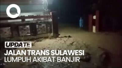 Video: Penampakan Jalan Trans Sulawesi Lumpuh Total gegara Banjir