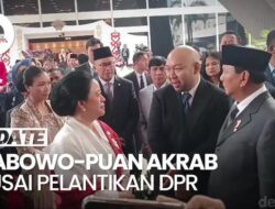 Video: Momen Akrab Prabowo-Puan Seusai Pelantikan DPR