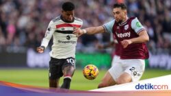 West Ham Vs MU Berakhir Imbang di Babak Pertama