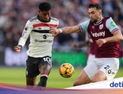 West Ham Vs MU Berakhir Imbang di Babak Pertama