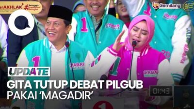 Video: Gita Tutup Debat Pemungkas Pilgub Jabar dengan Nyanyi 'Magadir'