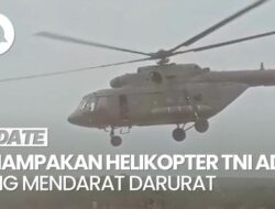 Video: Helikopter TNI AD Mendarat Darurat di Blora Jateng, Jadi Tontonan Warga