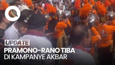 Video: Momen Pramono-Rano Hadiri Kampanye Akbar Diiringi Marching Band