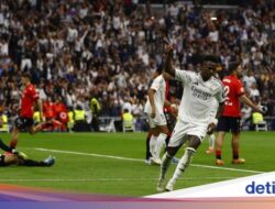 Vinicius Hat-trick, El Real Menang Telak 4-0