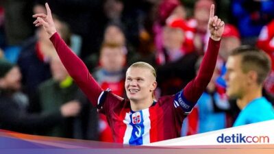 Hat-trick Haaland Bawa Norwegia Promosi ke Liga A