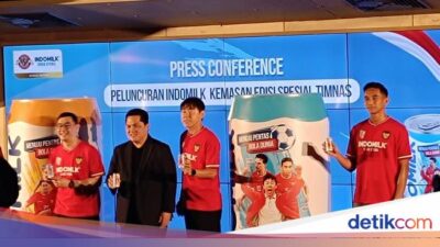 Timnas Indonesia Nampang di Kemasan Produk Susu